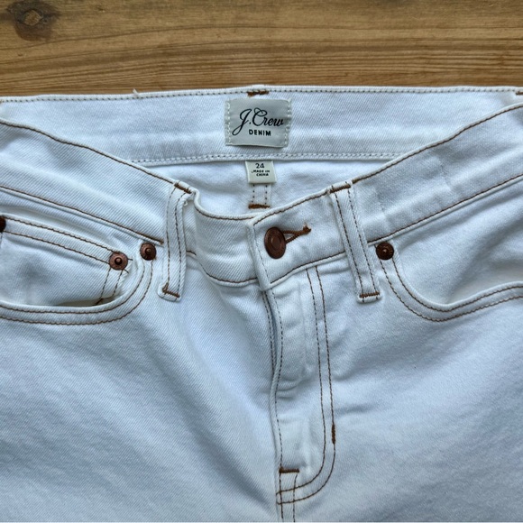 J CREW White Denim Jeans 24 - Picture 4 of 5